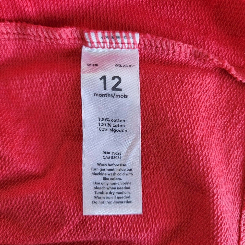 Carter's size 12M 12 Months Pink Polka Dot Long Sleeve Peplum Spring Jacket - Picture 9 of 11